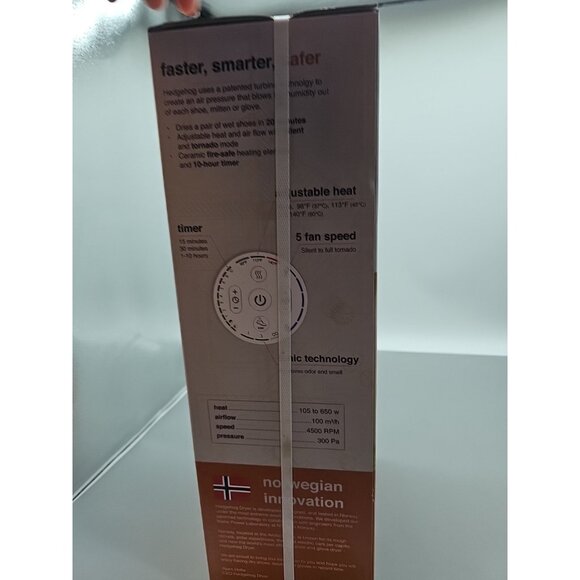 Hedgehog Dryer -Turbo Boot Dryer W/ Adj.Timer / Heat Settings "All-in-One Dryer" - Picture 2 of 7